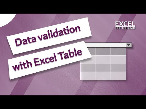 Data validation with Excel Tables |  Excel Off The Grid