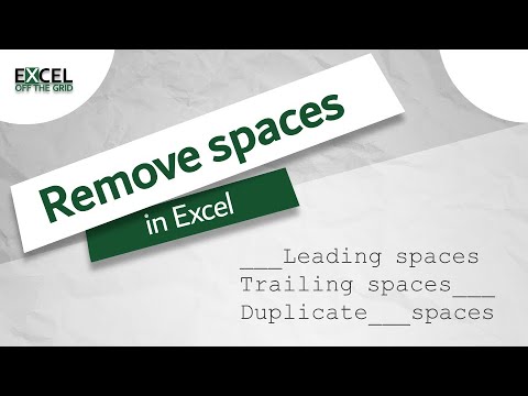 How to remove additional spaces in Excel (7 simple ways) | Excel Off The Grid