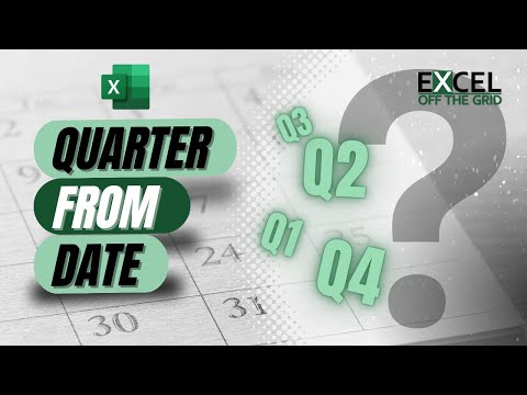 Calculate quarter from dates in Excel | Calendar Year, Financial Year, Non-Standard Calendars