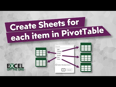 Create worksheet for each item in a PivotField - AUTOMATICALLY!!! | Excel Off The Grid