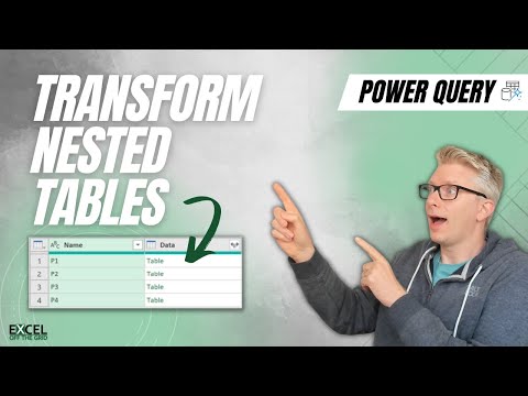 Transform nested tables in Power Query (without writing M coding) | Excel Off The Grid