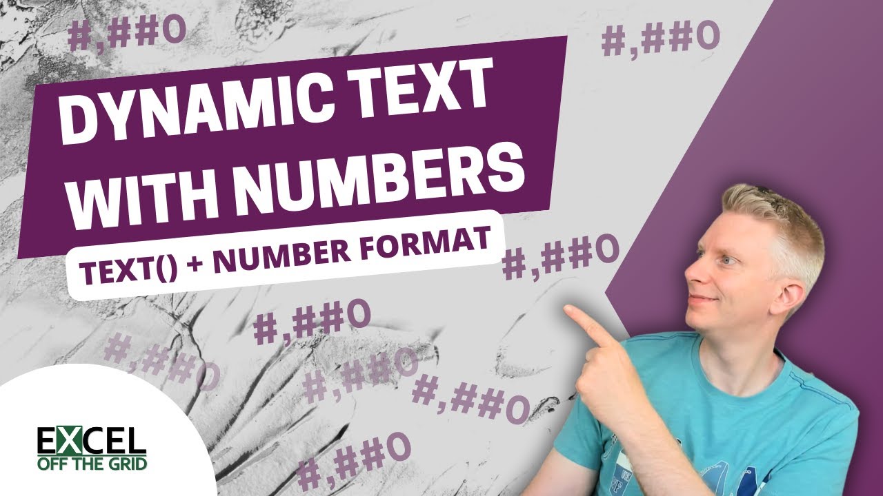 Dynamic Text in Excel | TEXT function + Number Formats  | Excel Off The Grid