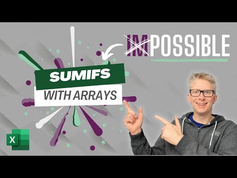Using SUMIFS with arrays | Excel problem... Solved! | Excel Off The Grid