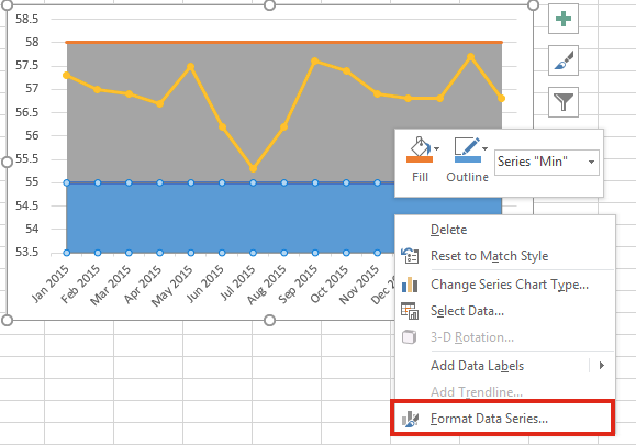 Excel screenshot format data series