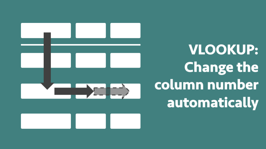 VLOOKUP change column number automatically a