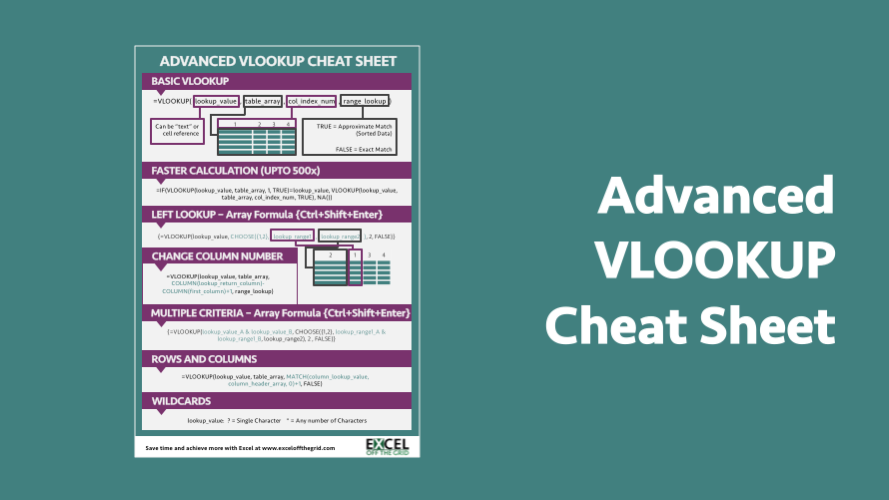 Advanced Vlookup Cheat Sheet Free Pdf King Of Excel Hot Sex Picture 5474