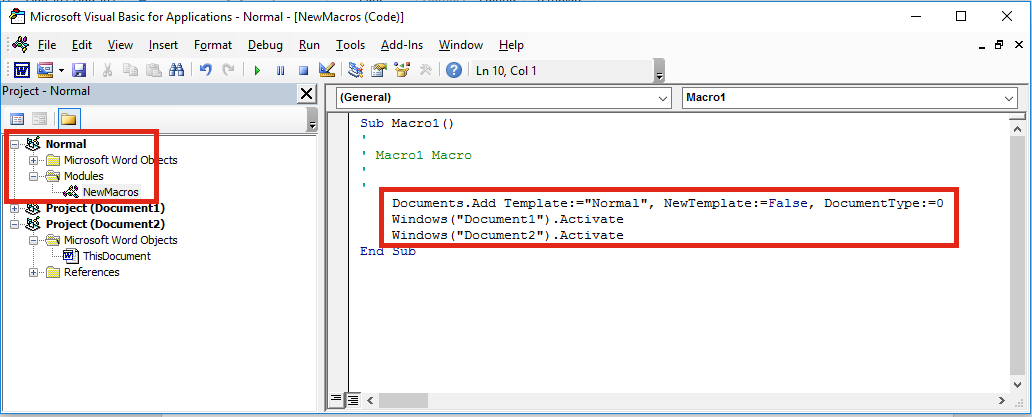 text form field word 2013 in vba