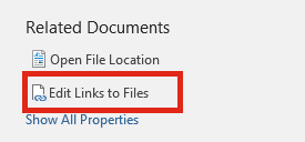 File Info Edit Links Powerpoint