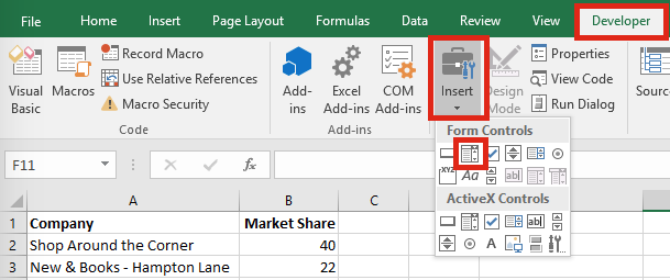 Highlight specific row insert combo box