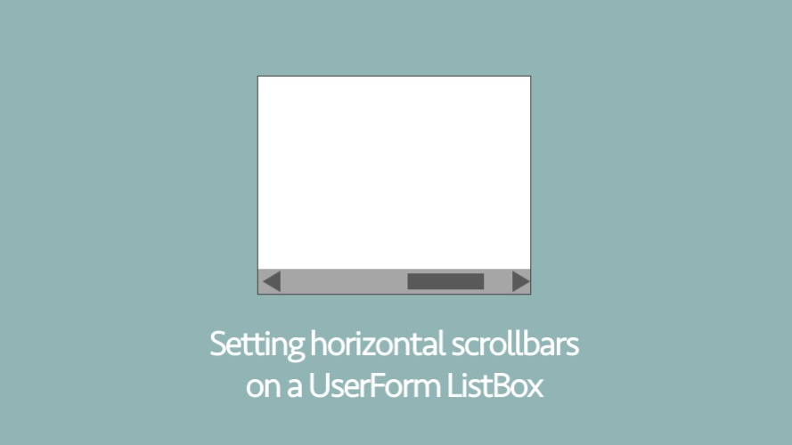 Setting horizontal scrollbars on a UserForm ListBox LaptrinhX