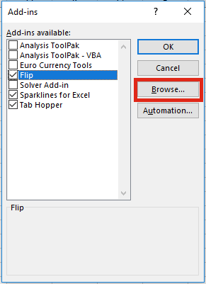 Sparklines for Excel Install Add-in