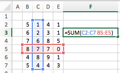 Excel cell ranges - Intersection Operator Range