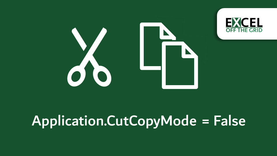 Application.CutCopyMode = False