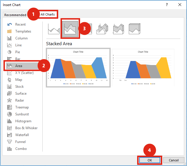 All Charts Window Excel