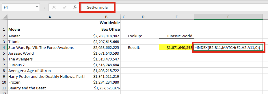 Applying the Excel 4 Macro