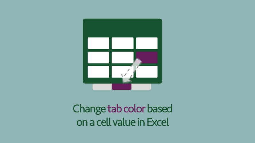 Change Tab Color Based On A Cell Value In Excel Excel Off The Grid