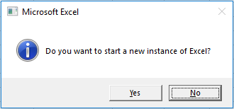 Start new instance Excel
