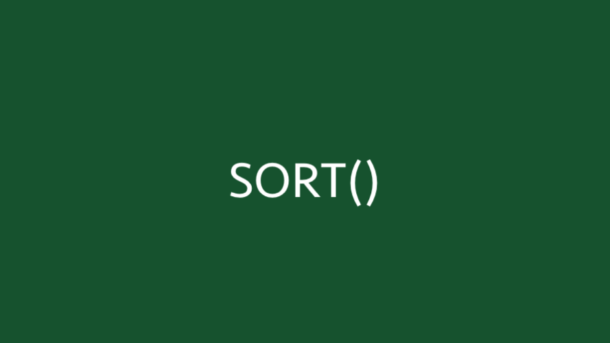 SORT function in Excel
