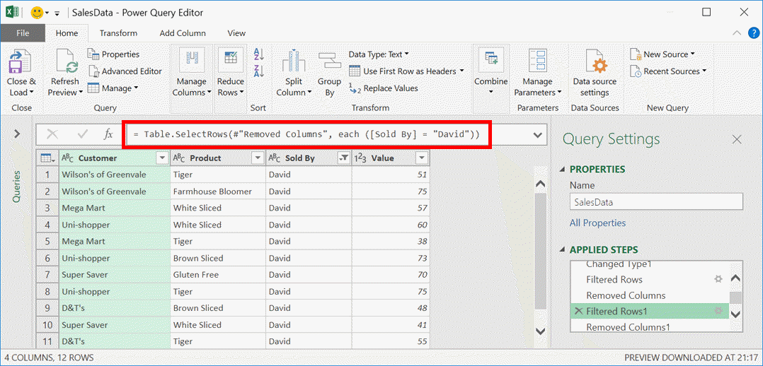Power Query - Change Text Parameter