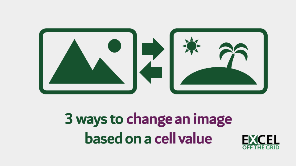 3 Ways To Change Or Insert Images Based Cell Values Excel Off The Grid