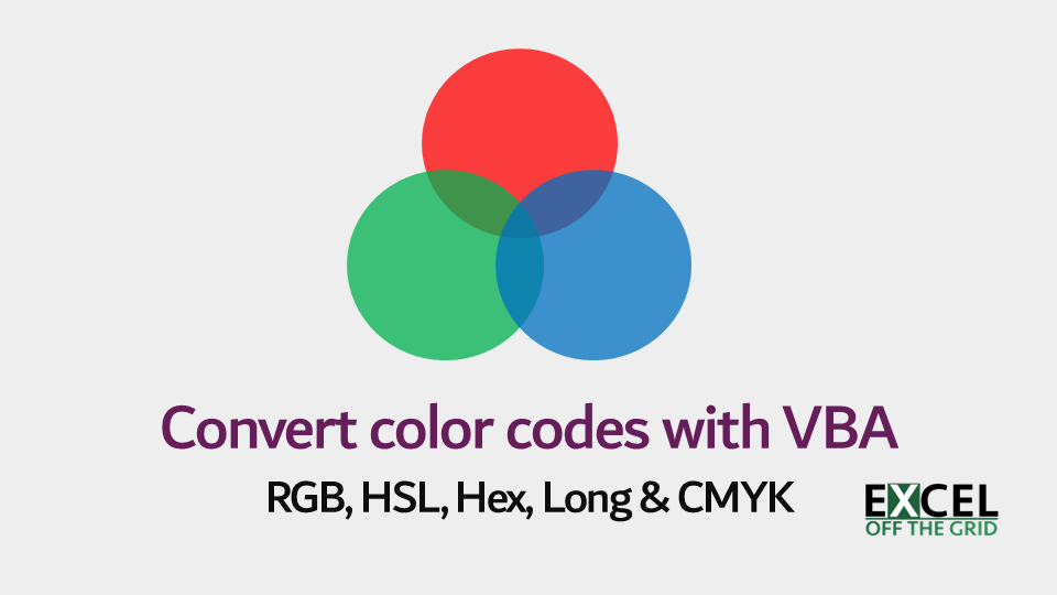 Convert color codes (RGB, HSL, Hex, Long, CMYK)
