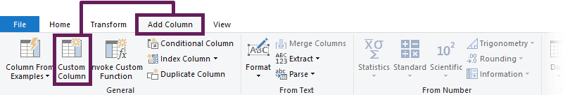 Add column - Custom column