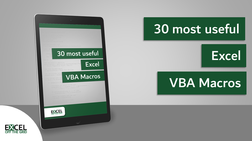 Useful VBA codes for Excel (30 example macros + Free ebook)