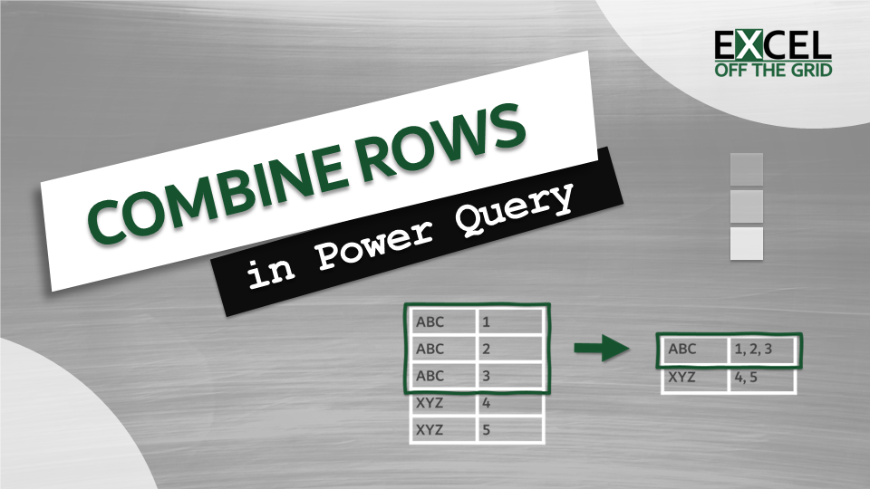 Combine rows in Power Query - featured image