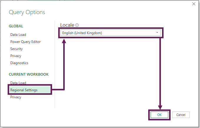 Workbook Regional Settings