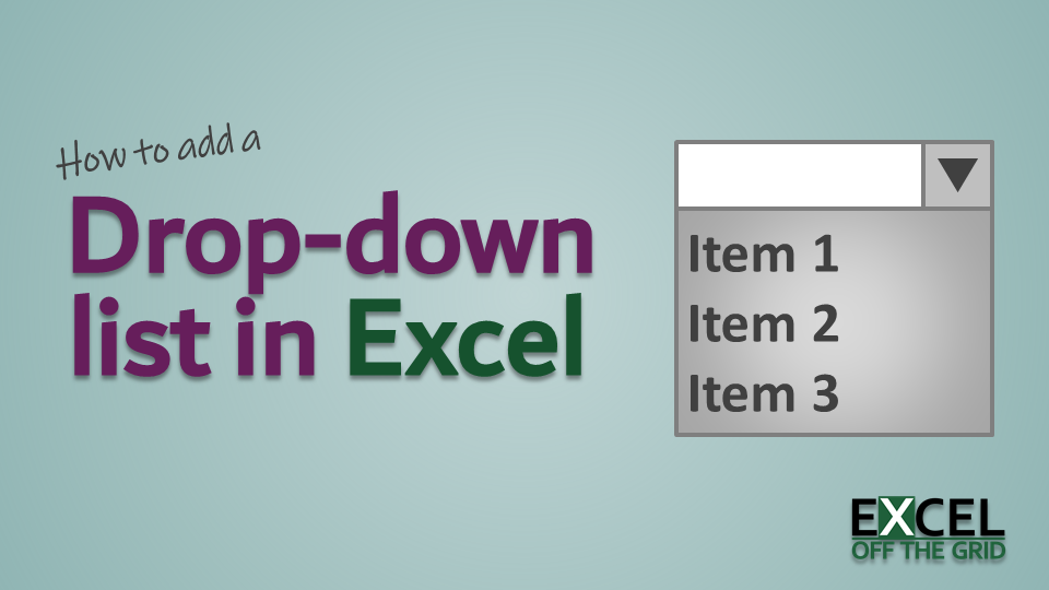 drop down list in excel