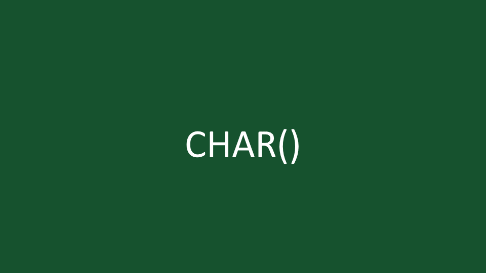 CHAR Function Featured Image