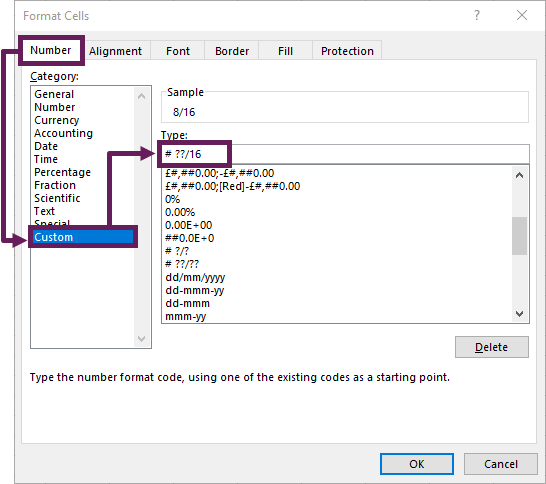 Custom Number format with a fixed Denominator