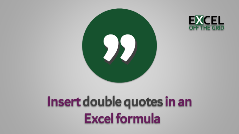 How To Add Double Quotes In Excel Formula