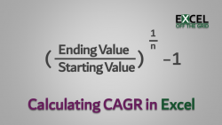 Calculate CAGR in Excel
