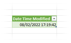 Date Time Modified