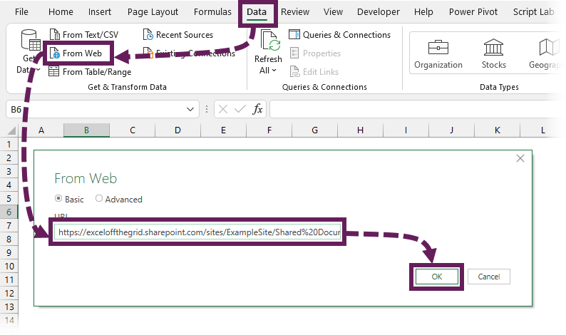 Get SharePoint data from URL