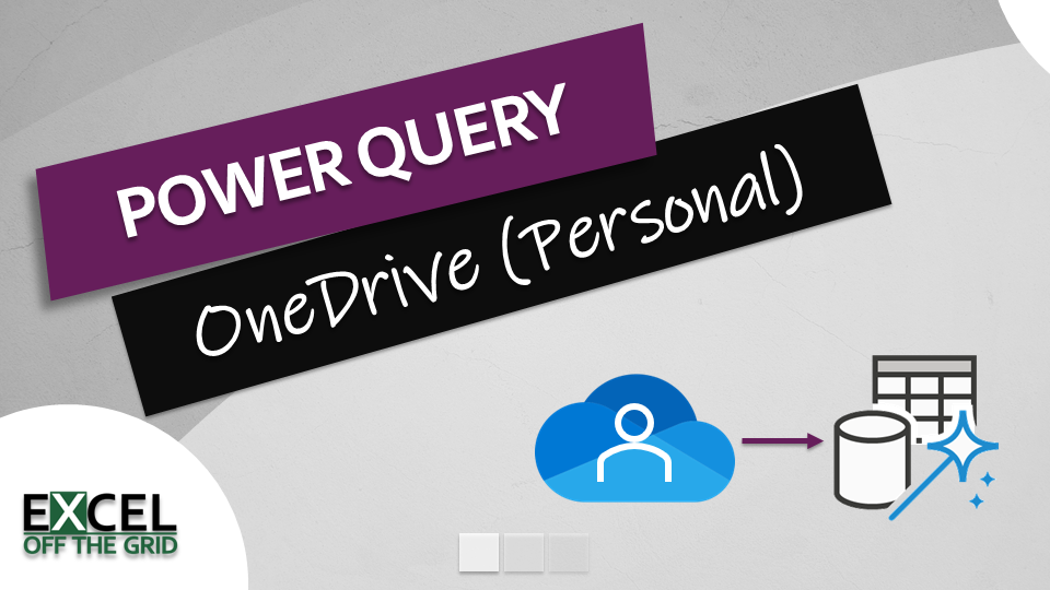 Get data from OneDrive Personal files with Power Query