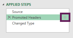 Gear icon to edit steps