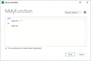 How to use Power Query Custom Functions