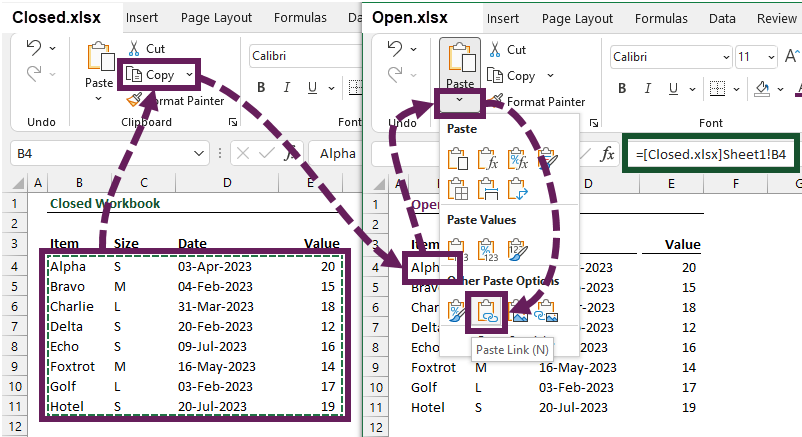 How to reference another workbook without opening 5 DANGERS