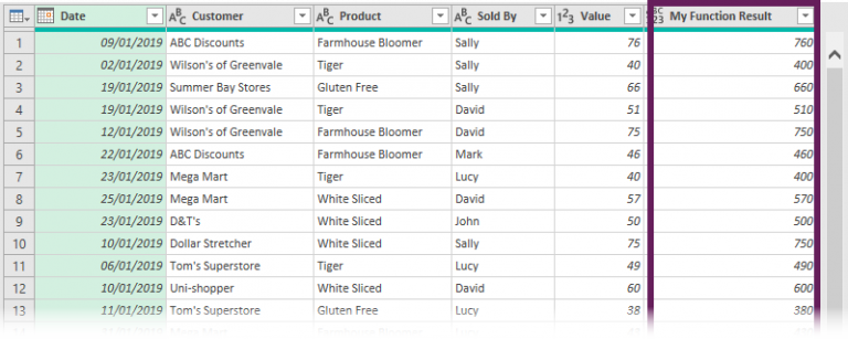 How to use Power Query Custom Functions