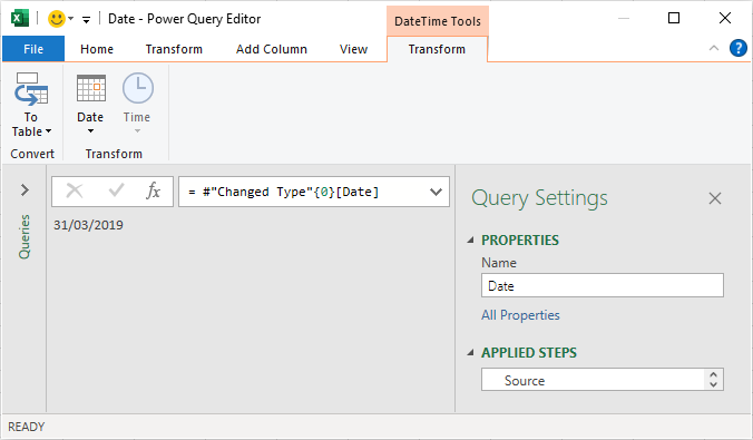 Date Time Tools View in Power Query