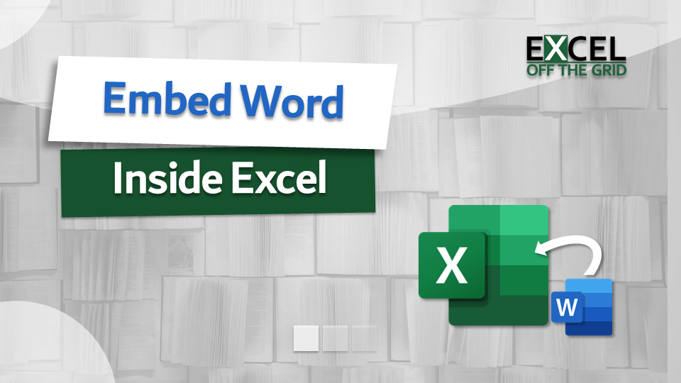 Embed Word inside Excel