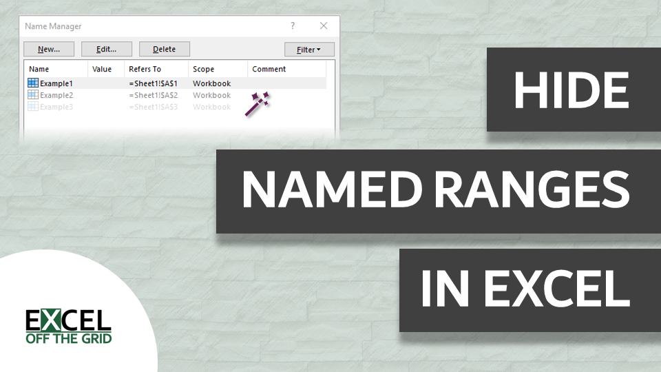 Hide named ranges in Excel: 4 simple ways
