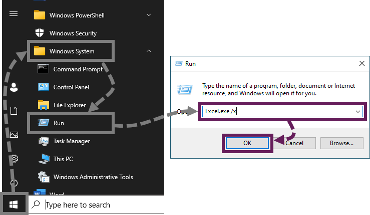 New instance of Excel from Run window