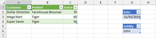 Power Query Parameters used inside Excel