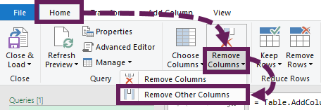 Remove other columns