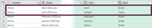 Get data from folder in Power Query: combine files quickly