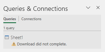 Download did not complete - file not found