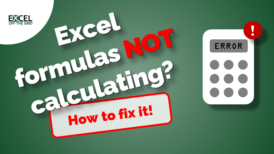 Excel not calculating